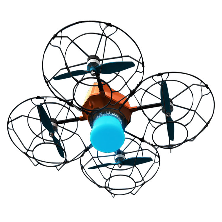 Drone de spectacle avec cadre de protection